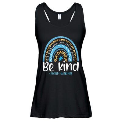 Be Kind Autism Awareness Leopard Rainbow Choose Kindness Ladies Essential Flowy Tank