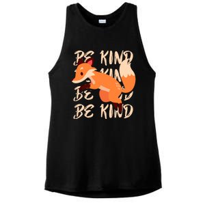 Be Kind Animal Fox Drawing Art World Kindness Day Great Gift Ladies PosiCharge Tri-Blend Wicking Tank