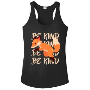 Be Kind Animal Fox Drawing Art World Kindness Day Great Gift Ladies PosiCharge Competitor Racerback Tank