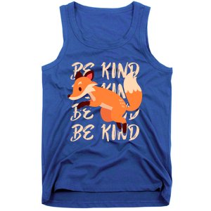 Be Kind Animal Fox Drawing Art World Kindness Day Great Gift Tank Top