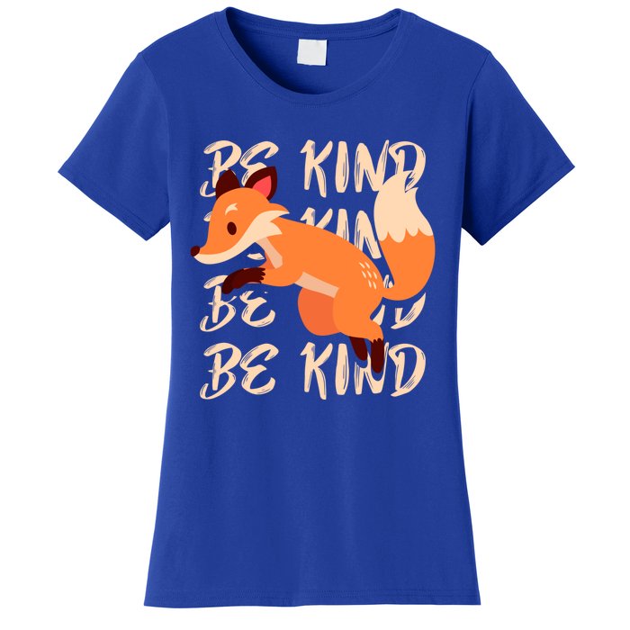 Be Kind Animal Fox Drawing Art World Kindness Day Great Gift Women's T-Shirt