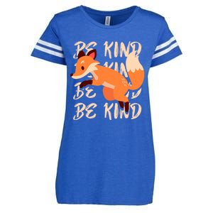 Be Kind Animal Fox Drawing Art World Kindness Day Great Gift Enza Ladies Jersey Football T-Shirt