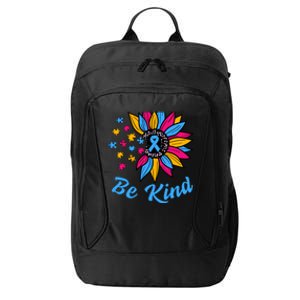 Be Kind Autism Awareness Sunflower Autism Mom Wo City Backpack