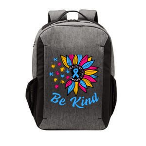 Be Kind Autism Awareness Sunflower Autism Mom Wo Vector Backpack