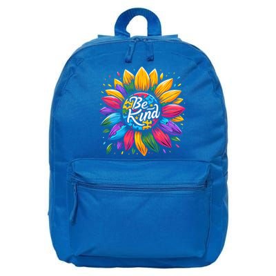 Be Kind Autism Awareness Gift Sunflower Cool Gift 16 in Basic Backpack