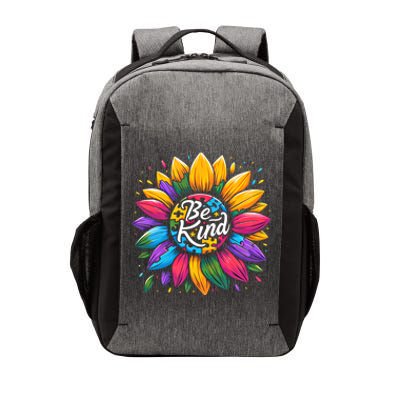 Be Kind Autism Awareness Gift Sunflower Cool Gift Vector Backpack