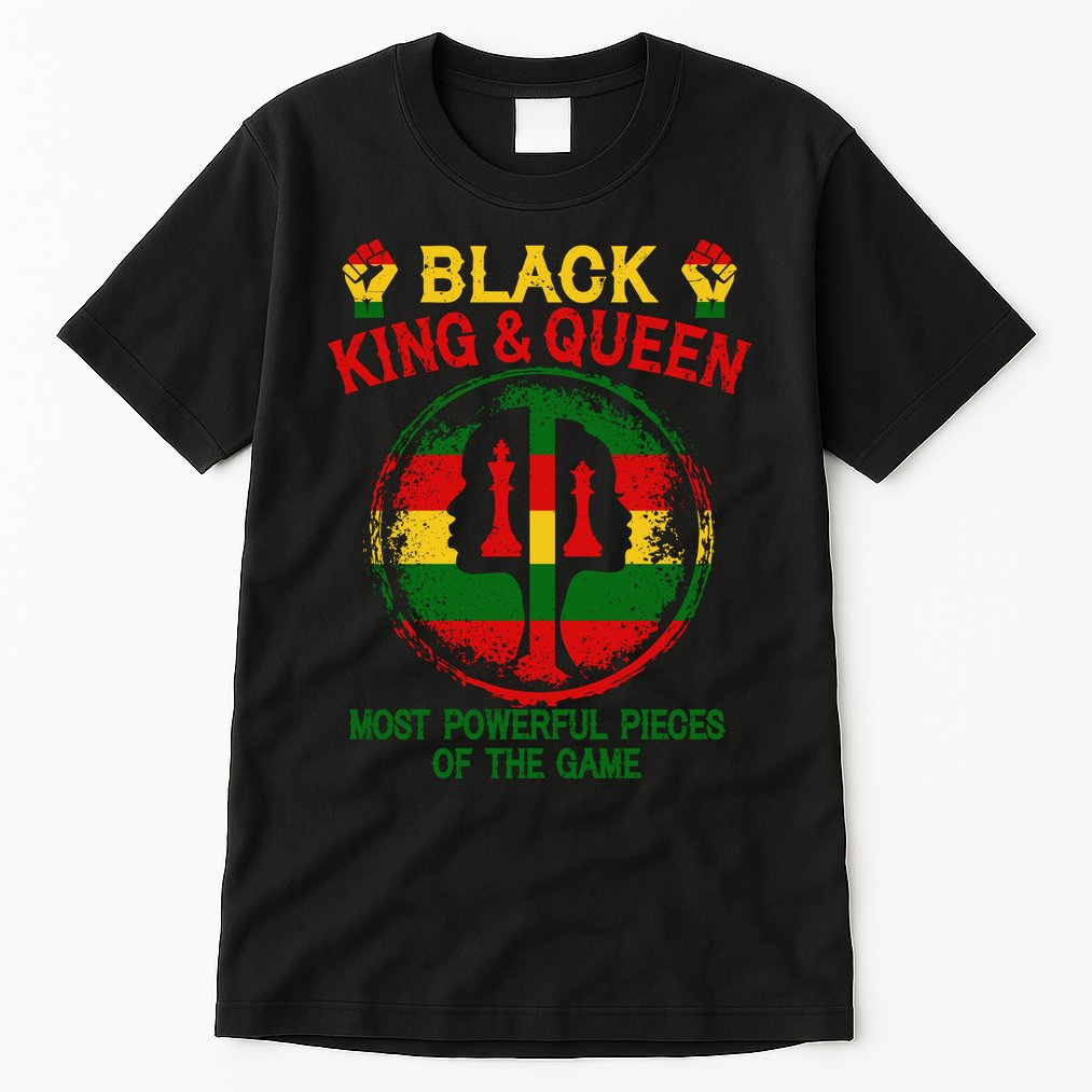 Black King And Queen Most Powerful Pieces Of The Game Tall T-Shirt