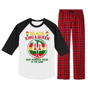 Black King And Queen Most Powerful Pieces Of The Game Raglan Sleeve Pajama Set