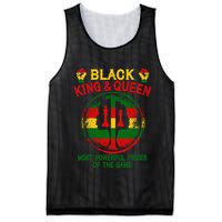 Black King And Queen Most Powerful Pieces Of The Game Mesh Reversible Basketball Jersey Tank