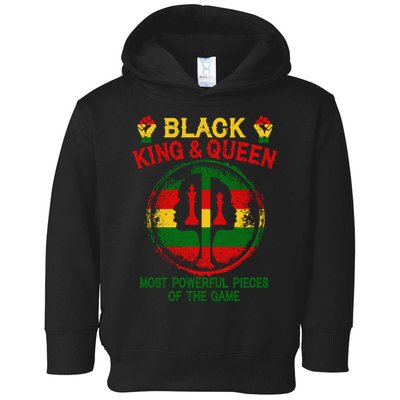 Black King And Queen Most Powerful Pieces Of The Game Toddler Hoodie