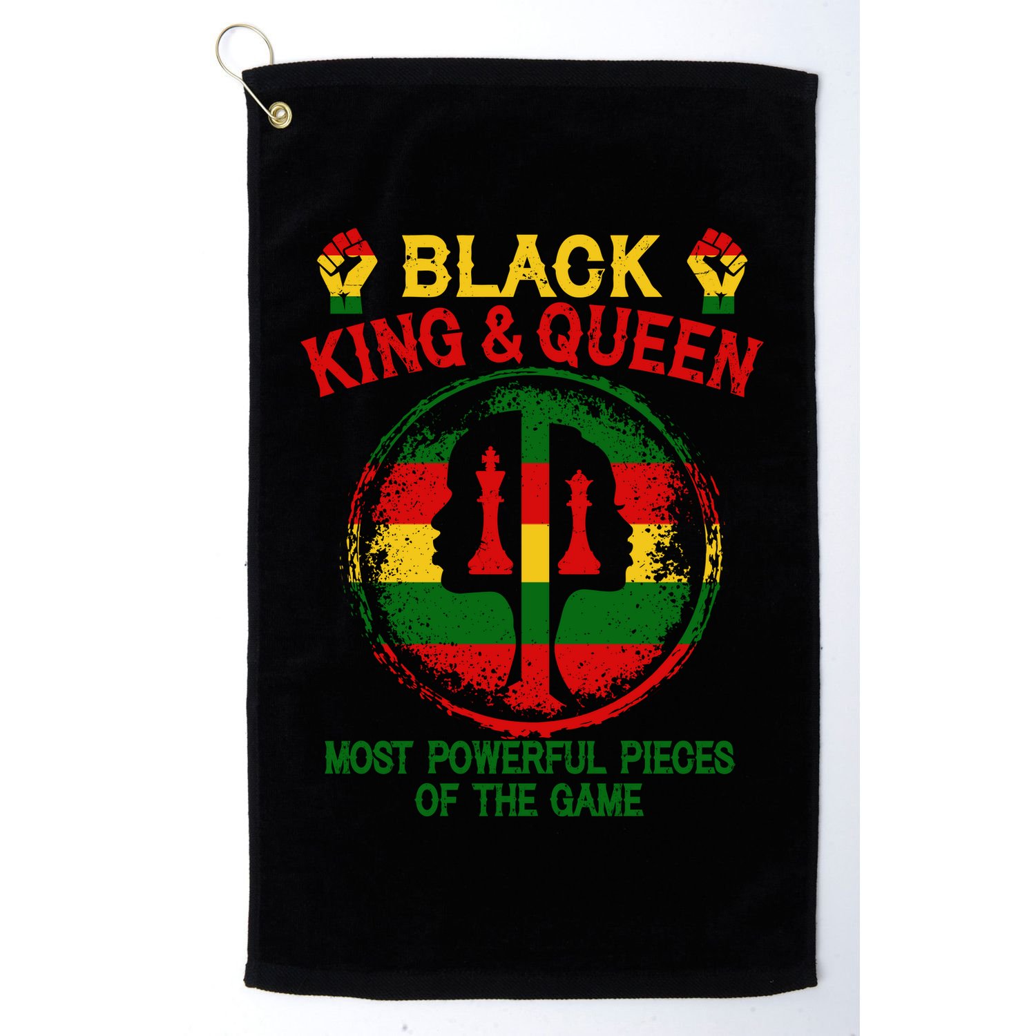 Black King And Queen Most Powerful Pieces Of The Game Golf Towel