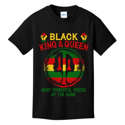 Black King And Queen Most Powerful Pieces Of The Game Kids T-Shirt