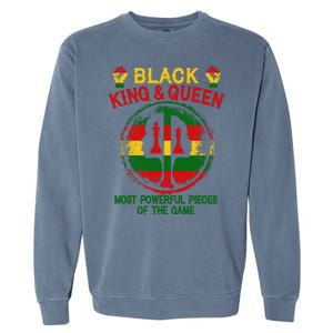 Black King And Queen Most Powerful Pieces Of The Game Garment-Dyed Sweatshirt