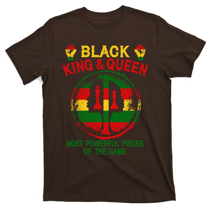 Black King And Queen Most Powerful Pieces Of The Game T-Shirt