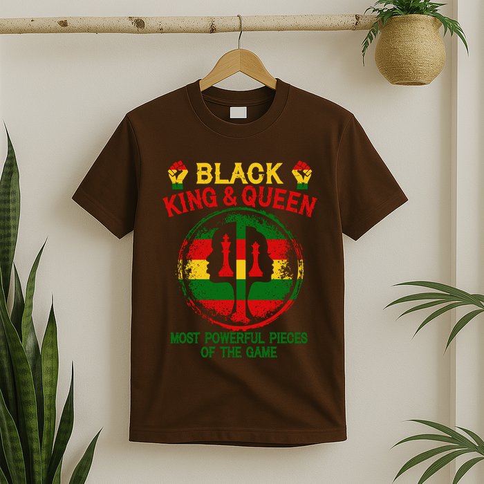 Black King And Queen Most Powerful Pieces Of The Game T-Shirt