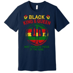 Black King And Queen Most Powerful Pieces Of The Game Premium T-Shirt