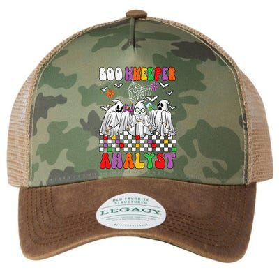 Boo Kkeeper Analyst Halloween Bookkeeper Job Matching Party Legacy Tie Dye Trucker Hat