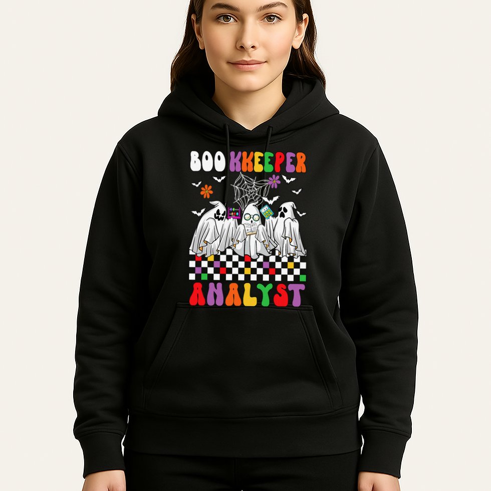 Boo Kkeeper Analyst Halloween Bookkeeper Job Matching Party Hoodie