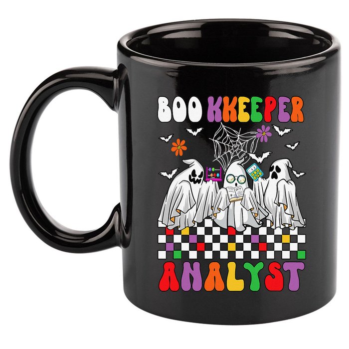Boo Kkeeper Analyst Halloween Bookkeeper Job Matching Party 11oz C Handle Ceramic Mug