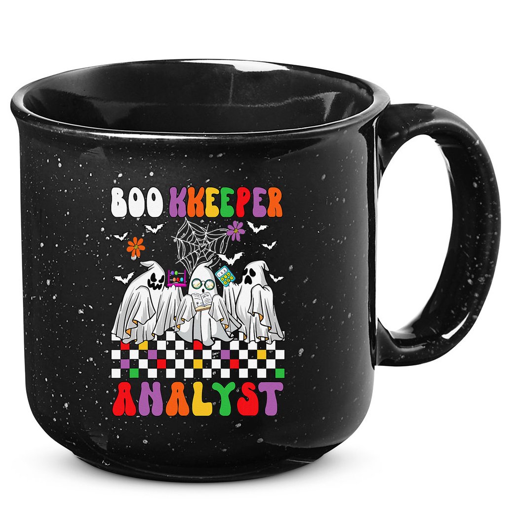 Boo Kkeeper Analyst Halloween Bookkeeper Job Matching Party 15oz Campfire Ceramic Mug