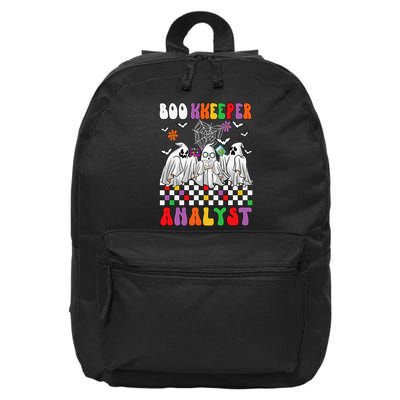 Boo Kkeeper Analyst Halloween Bookkeeper Job Matching Party 16 in Basic Backpack