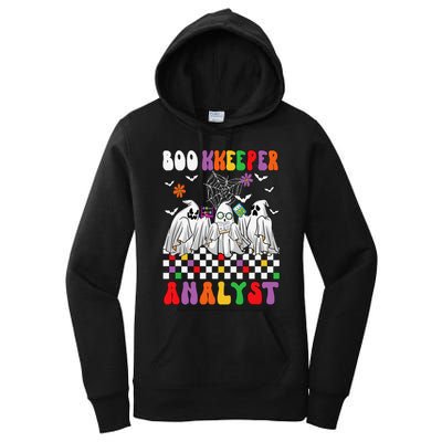 Boo Kkeeper Analyst Halloween Bookkeeper Job Matching Party Women's Pullover Hoodie