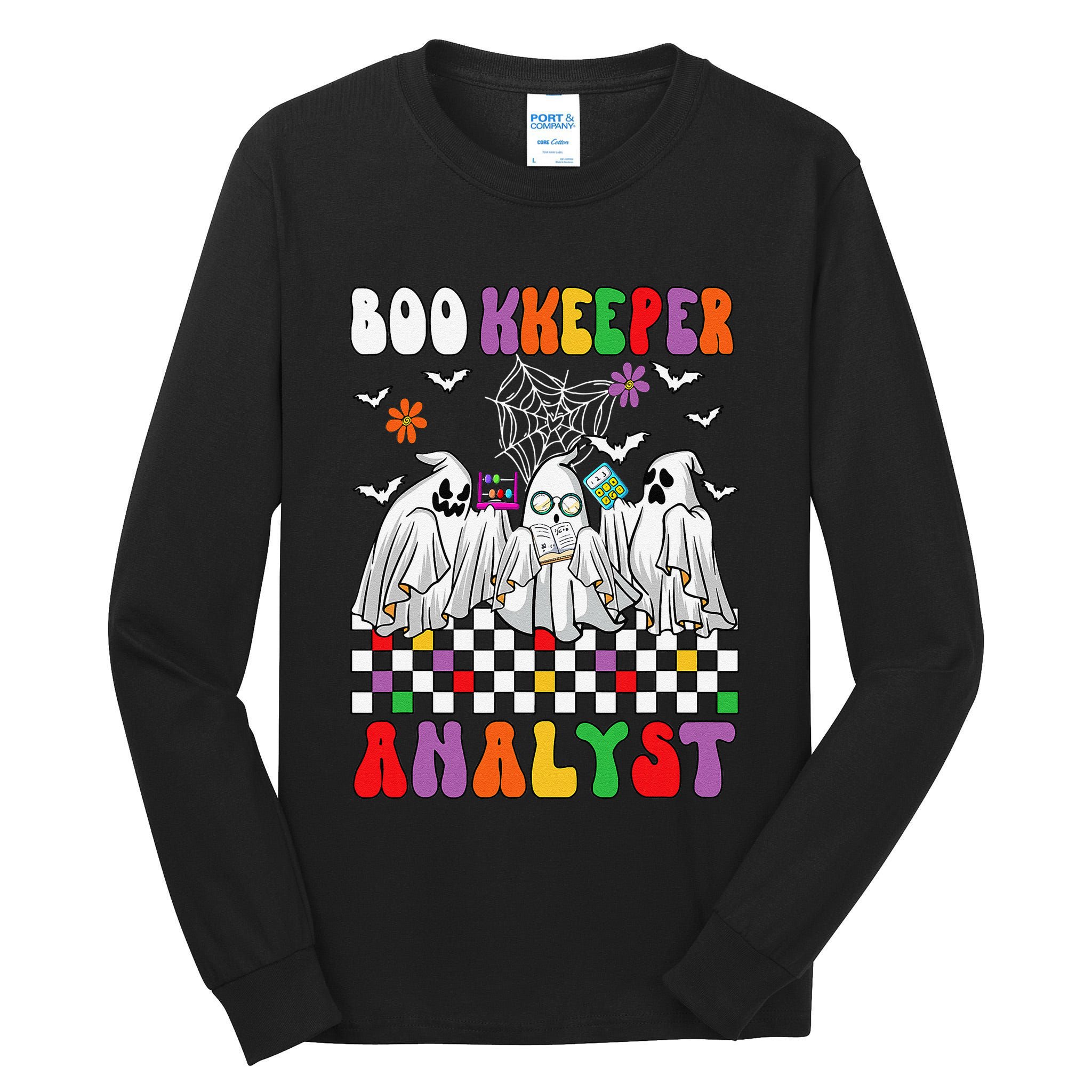 Boo Kkeeper Analyst Halloween Bookkeeper Job Matching Party Tall Long Sleeve T-Shirt