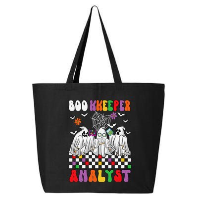 Boo Kkeeper Analyst Halloween Bookkeeper Job Matching Party 25L Jumbo Tote