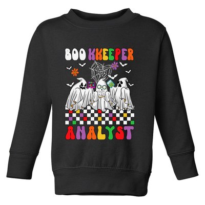 Boo Kkeeper Analyst Halloween Bookkeeper Job Matching Party Toddler Sweatshirt