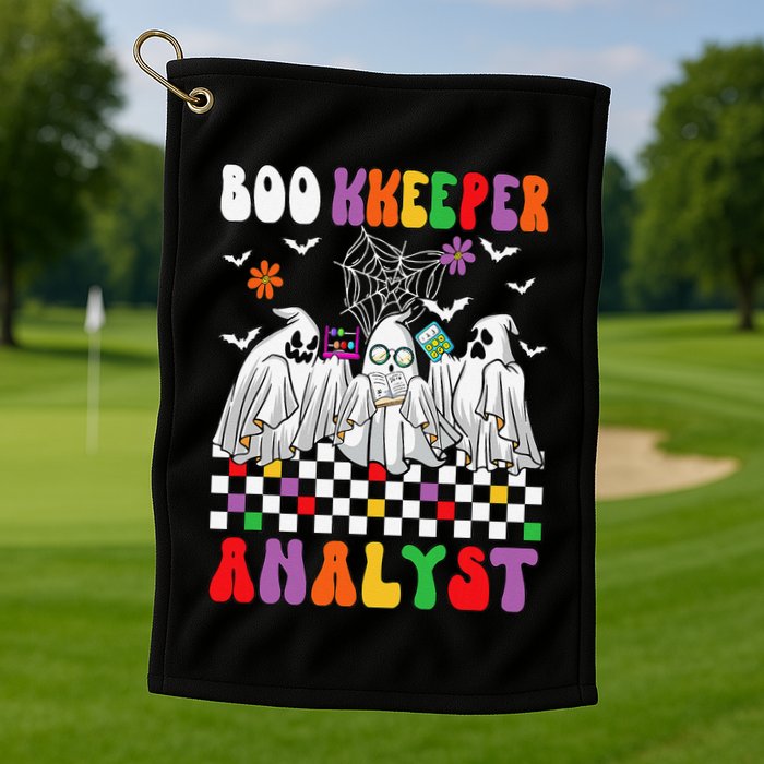 Boo Kkeeper Analyst Halloween Bookkeeper Job Matching Party Golf Towel