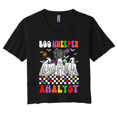 Boo Kkeeper Analyst Halloween Bookkeeper Job Matching Party Crop Top