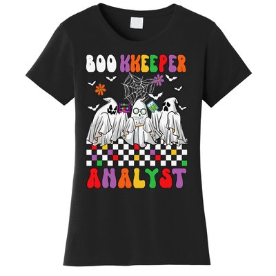 Boo Kkeeper Analyst Halloween Bookkeeper Job Matching Party Women's T-Shirt