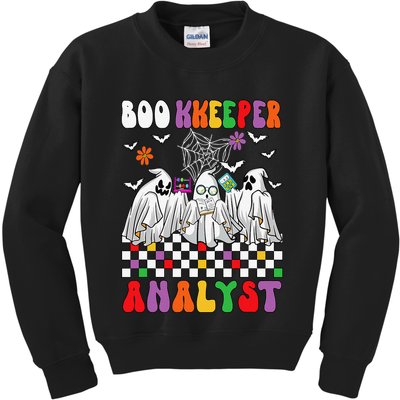 Boo Kkeeper Analyst Halloween Bookkeeper Job Matching Party Kids Sweatshirt