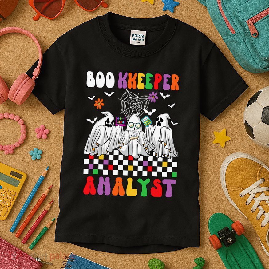 Boo Kkeeper Analyst Halloween Bookkeeper Job Matching Party Kids T-Shirt
