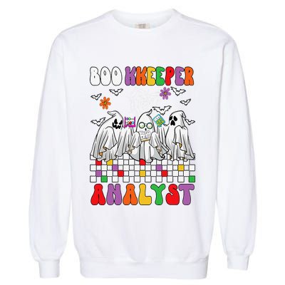 Boo Kkeeper Analyst Halloween Bookkeeper Job Matching Party Garment-Dyed Sweatshirt