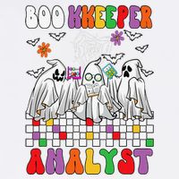 Boo Kkeeper Analyst Halloween Bookkeeper Job Matching Party Garment-Dyed Sweatshirt