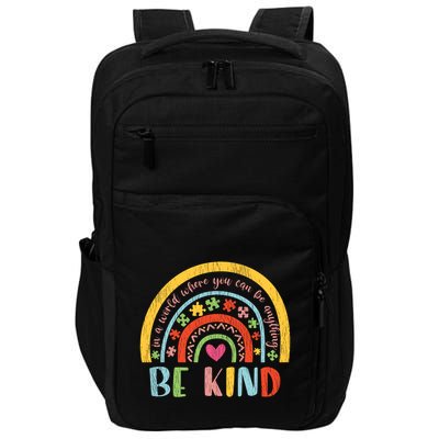 Be Kind Autism Awareness Acceptance Rainbow Choose Kindness Cute Gift Impact Tech Backpack