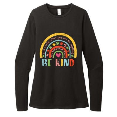 Be Kind Autism Awareness Acceptance Rainbow Choose Kindness Cute Gift Womens CVC Long Sleeve Shirt