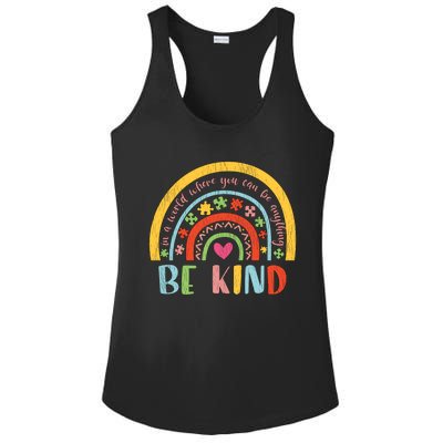 Be Kind Autism Awareness Acceptance Rainbow Choose Kindness Cute Gift Ladies PosiCharge Competitor Racerback Tank