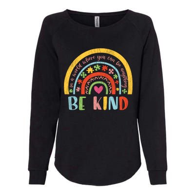 Be Kind Autism Awareness Acceptance Rainbow Choose Kindness Cute Gift Womens California Wash Sweatshirt