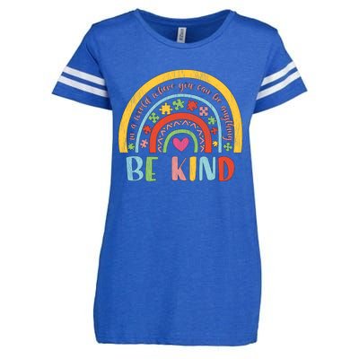 Be Kind Autism Awareness Acceptance Rainbow Choose Kindness Cute Gift Enza Ladies Jersey Football T-Shirt