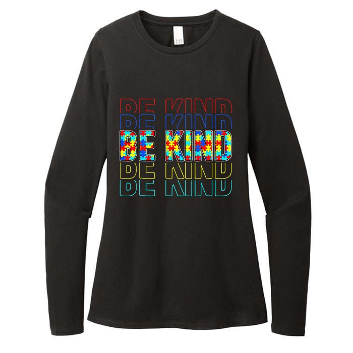 Be Kind Autism Awareness Special Education Autism Teacher Womens CVC Long Sleeve Shirt