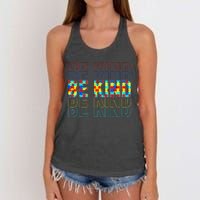 Be Kind Autism Awareness Special Education Autism Teacher Women's Knotted Racerback Tank