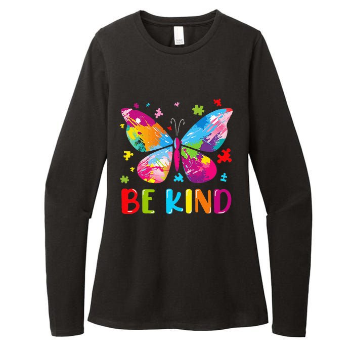 Be Kind Autism Infinity Butterfly Awareness Womens CVC Long Sleeve Shirt