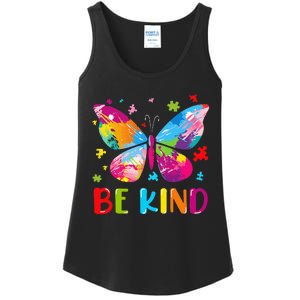 Be Kind Autism Infinity Butterfly Awareness Ladies Essential Tank