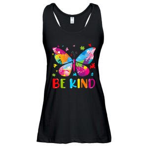 Be Kind Autism Infinity Butterfly Awareness Ladies Essential Flowy Tank