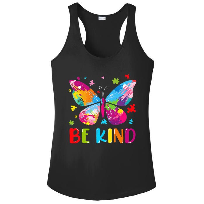 Be Kind Autism Infinity Butterfly Awareness Ladies PosiCharge Competitor Racerback Tank