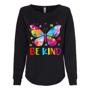 Be Kind Autism Infinity Butterfly Awareness Womens California Wash Sweatshirt