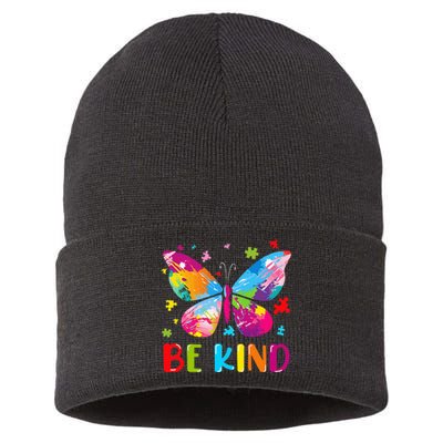 Be Kind Autism Infinity Butterfly Awareness Sustainable Knit Beanie