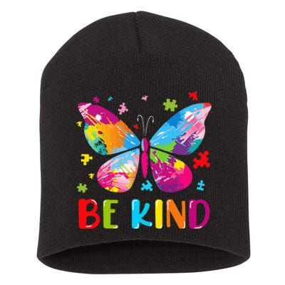 Be Kind Autism Infinity Butterfly Awareness Short Acrylic Beanie